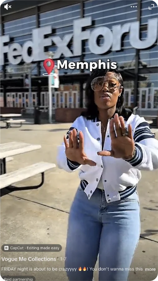 Fan content on game day